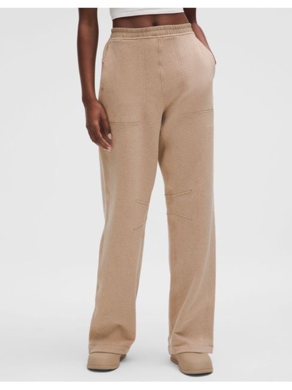 Lululemon Women's Natural Loungeful Classic-Fit High-Rise Sweatpant XL